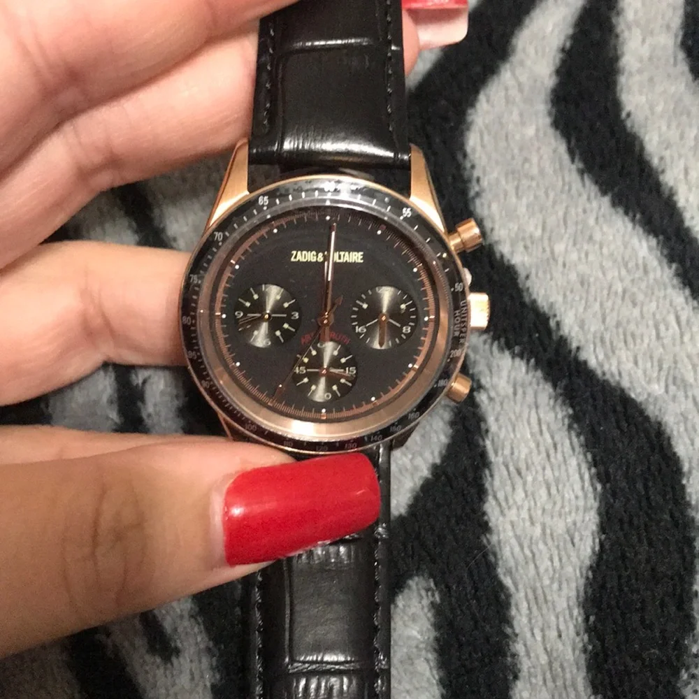 Zadig & Voltaire genuine leather watch